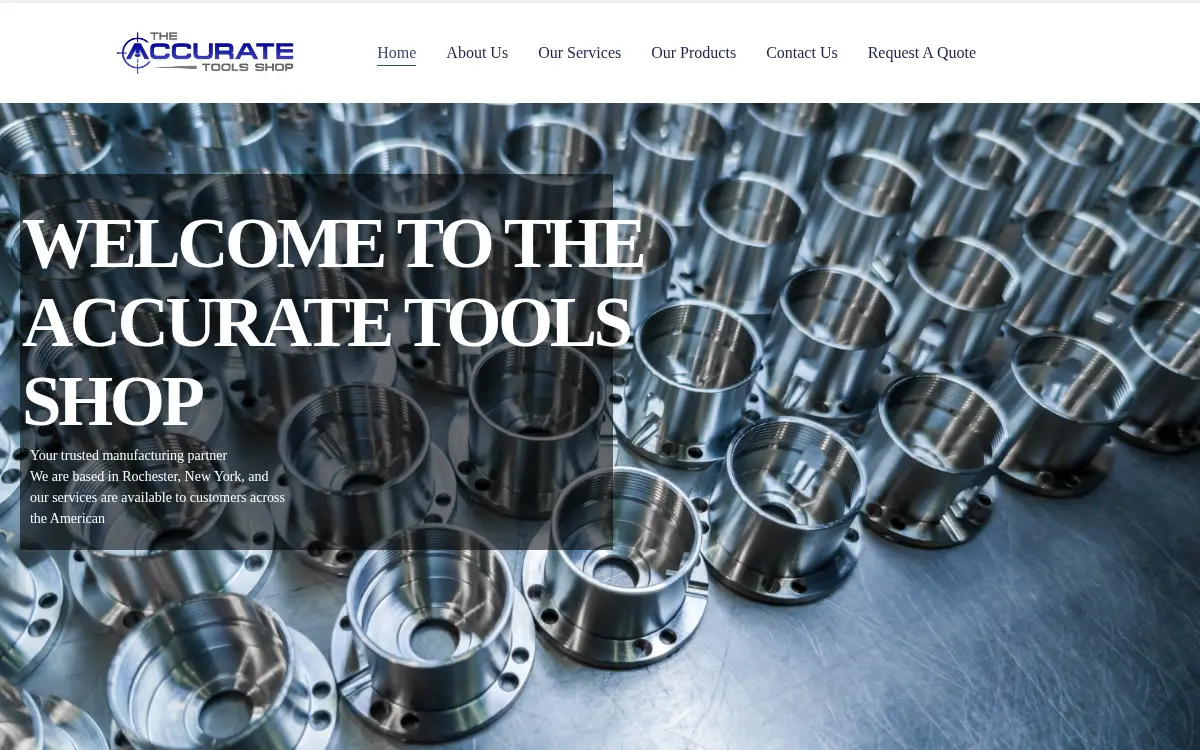 Homepage of The Accurate Tools Shop LLC