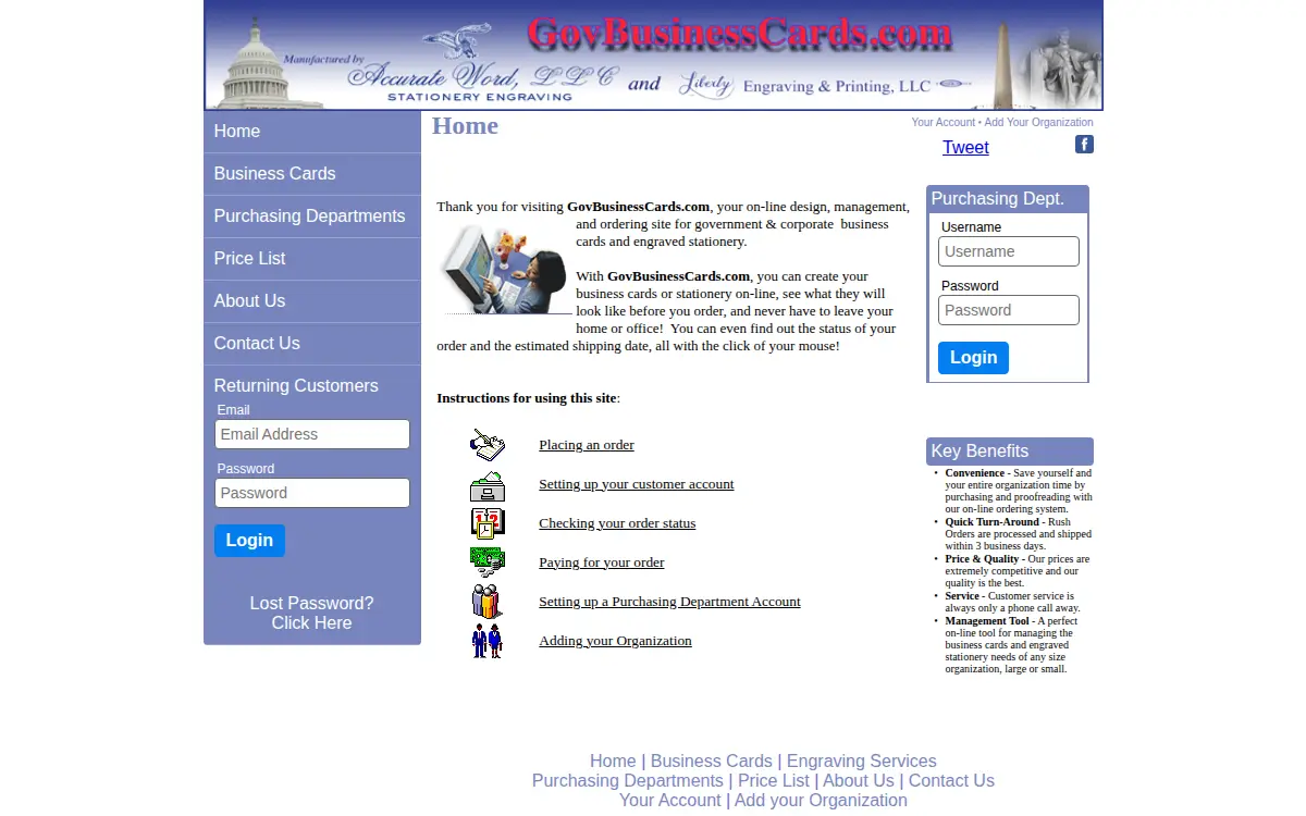 Homepage of Accurate Word LLC
