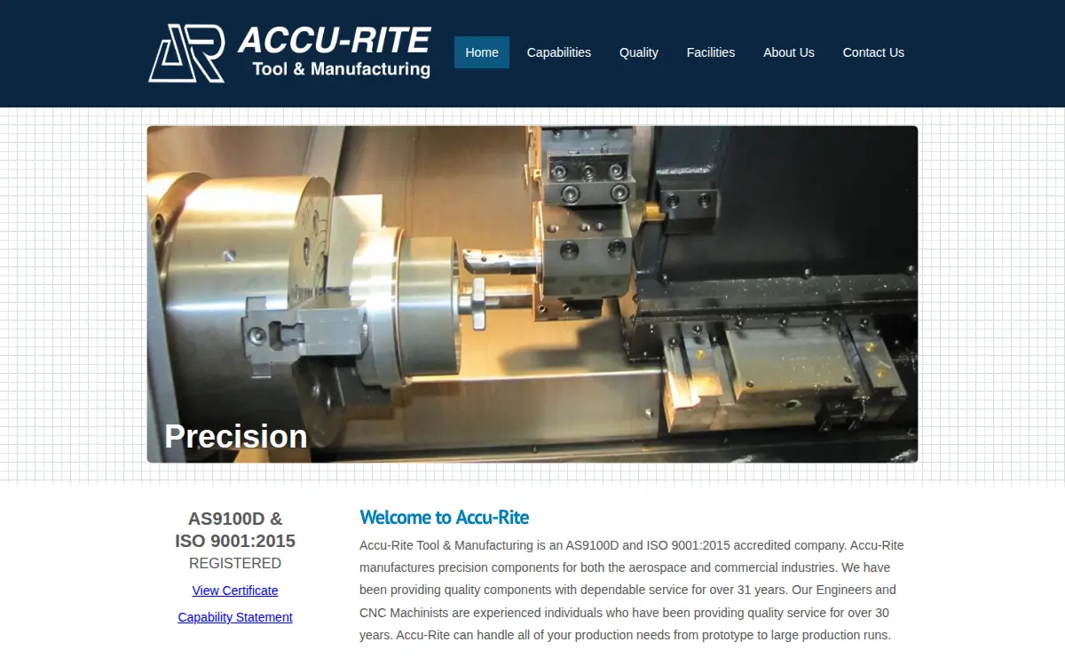 Homepage of Accu-rite Tool & Manufacturing CO INC