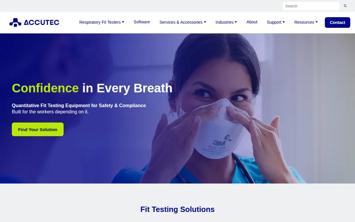 Homepage of Accutec-ihs INC