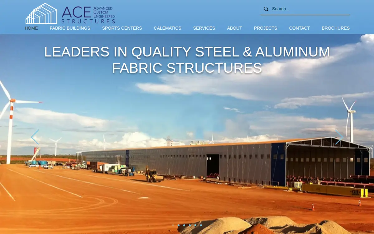 Homepage of Advanced Custom Engineered Structures LLC