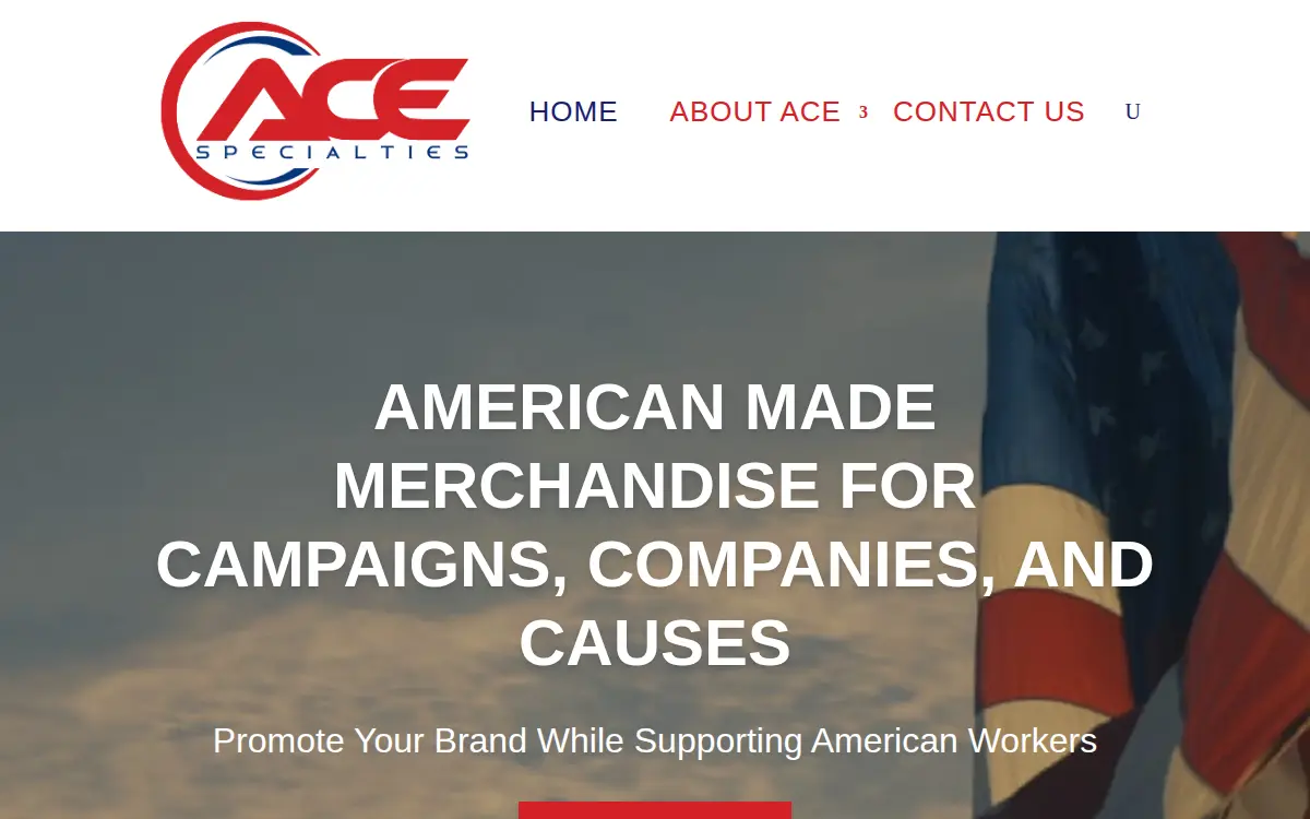 Homepage of Ace Specialties, L.l.c.