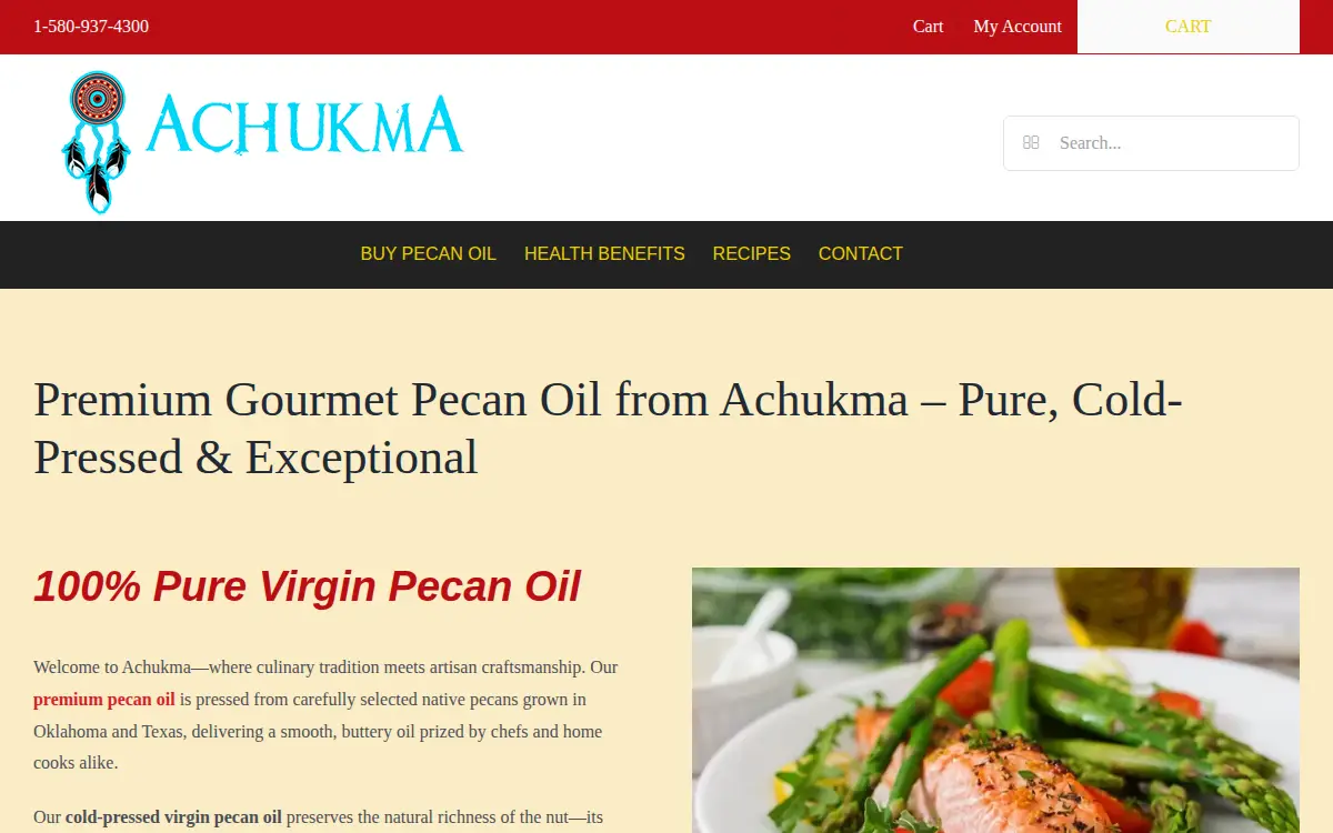 Homepage of Native American Specialty Products, LLC