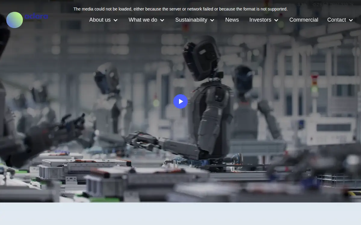 Homepage of Aclara Technologies INC.