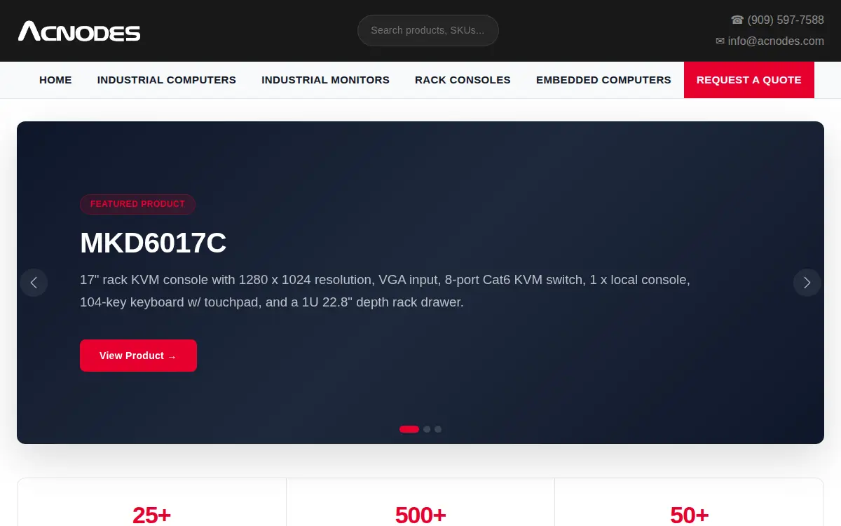 Homepage of Acnodes Corporation