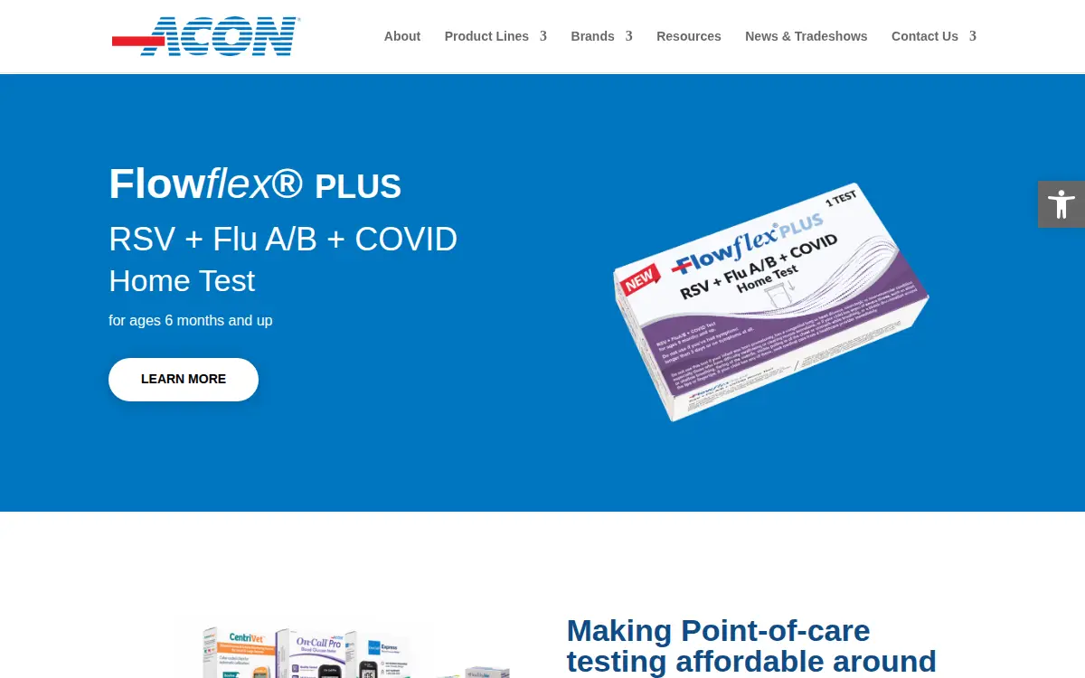 Homepage of Acon Laboratories, INC.
