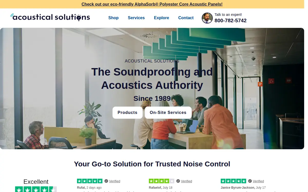 Homepage of Acoustical Solutions LLC