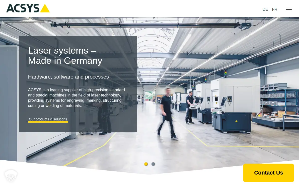 Homepage of Acsys Lasertechnik US INC