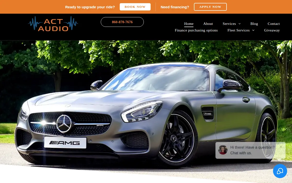 Homepage of A.c.t. Audio, LLC