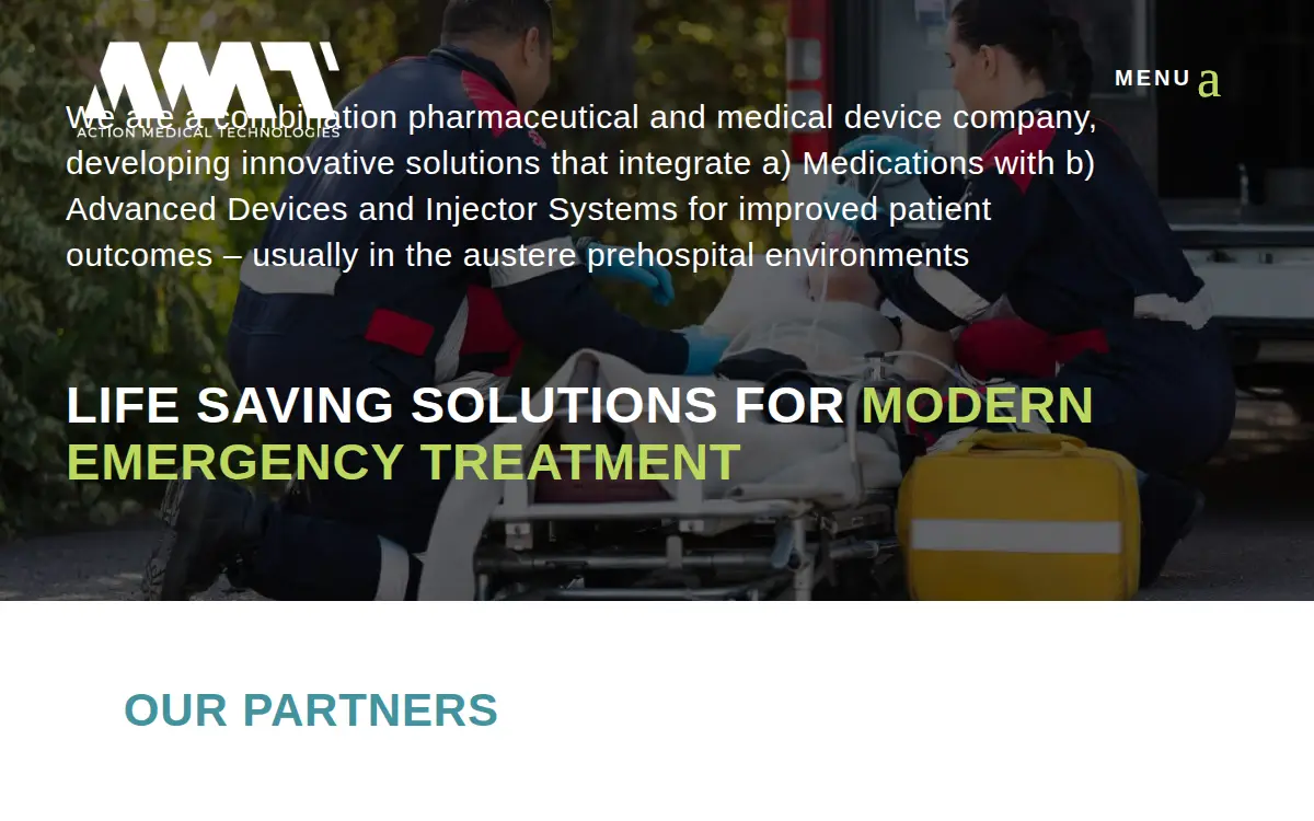 Homepage of Action Medical Technologies, LLC