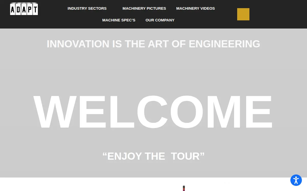 Homepage of Adapt Automation, INC.