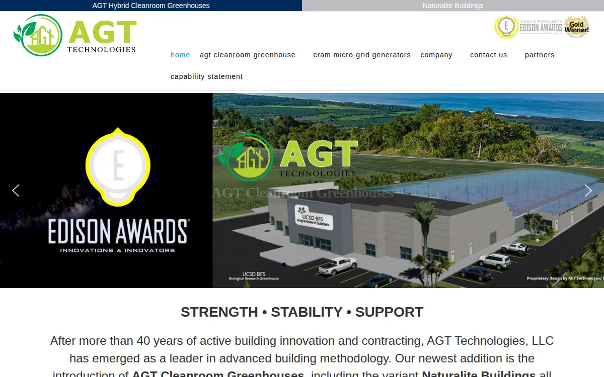 Homepage of Agt Technologies, LLC
