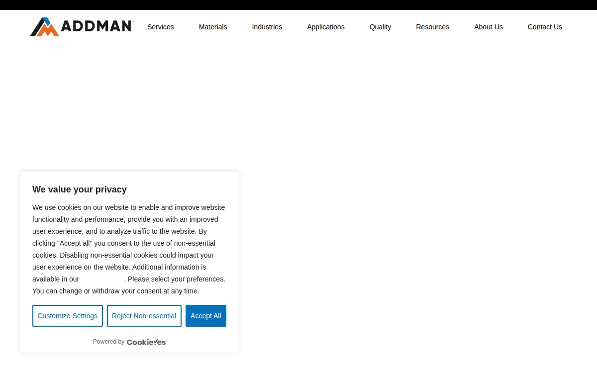 Homepage of Tech Manufacturing, LLC