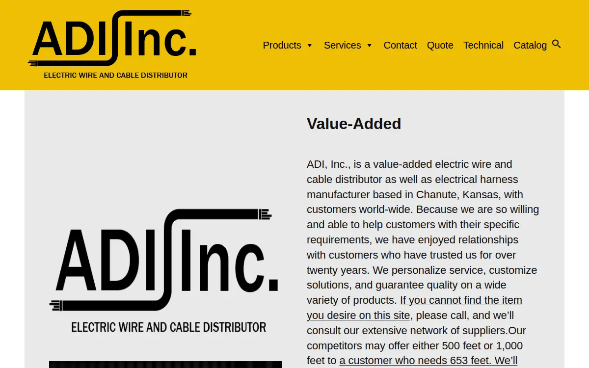 Homepage of A.d.i., INC.