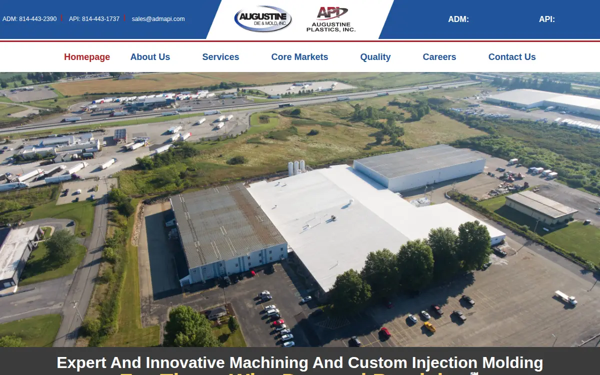 Homepage of Augustine Die & Mold INC