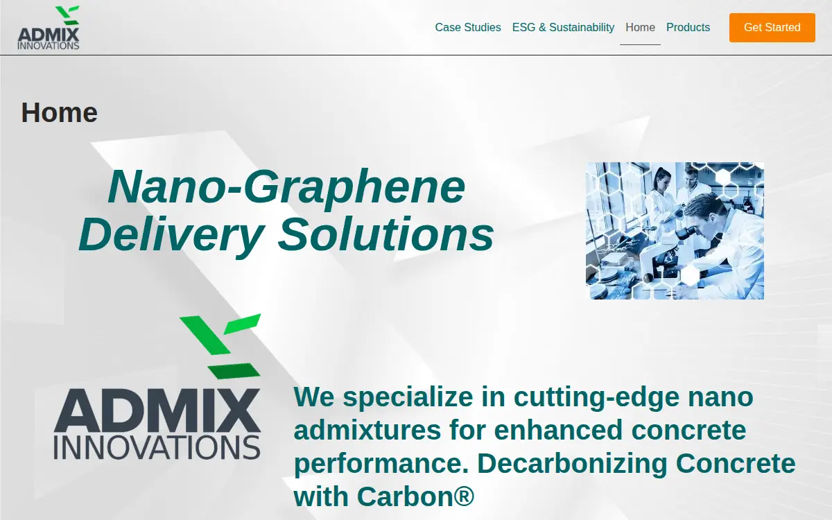 Homepage of Admix Innovations, LLC