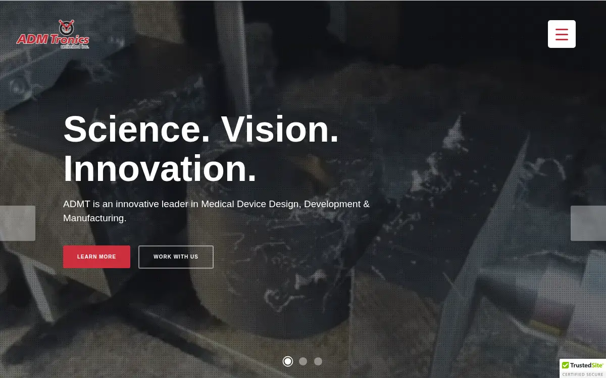 Homepage of Adm Tronics Unlimited INC