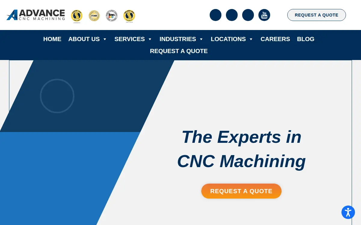 Homepage of Advance Apex INC