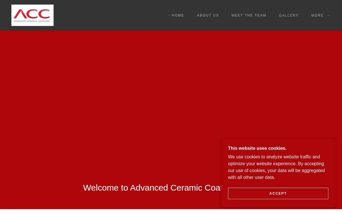 Homepage of Advanced Ceramic Coatings LLC