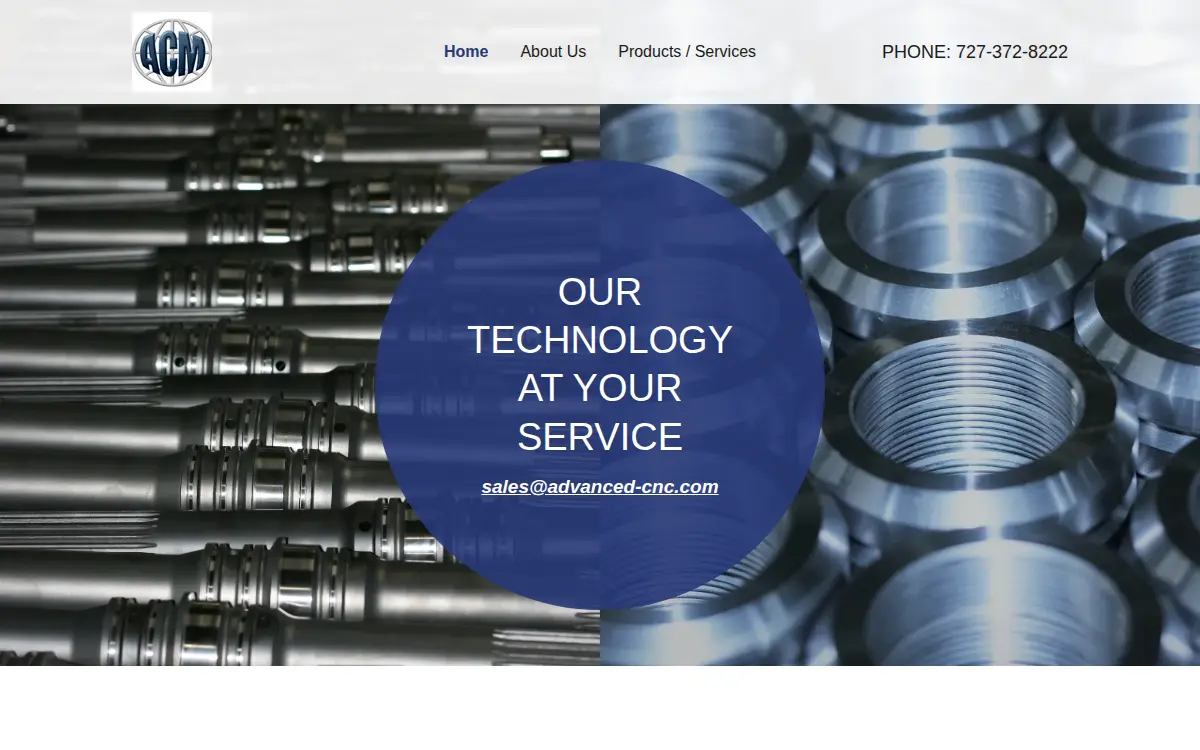 Homepage of Advanced Cnc Manufacturing, INC.