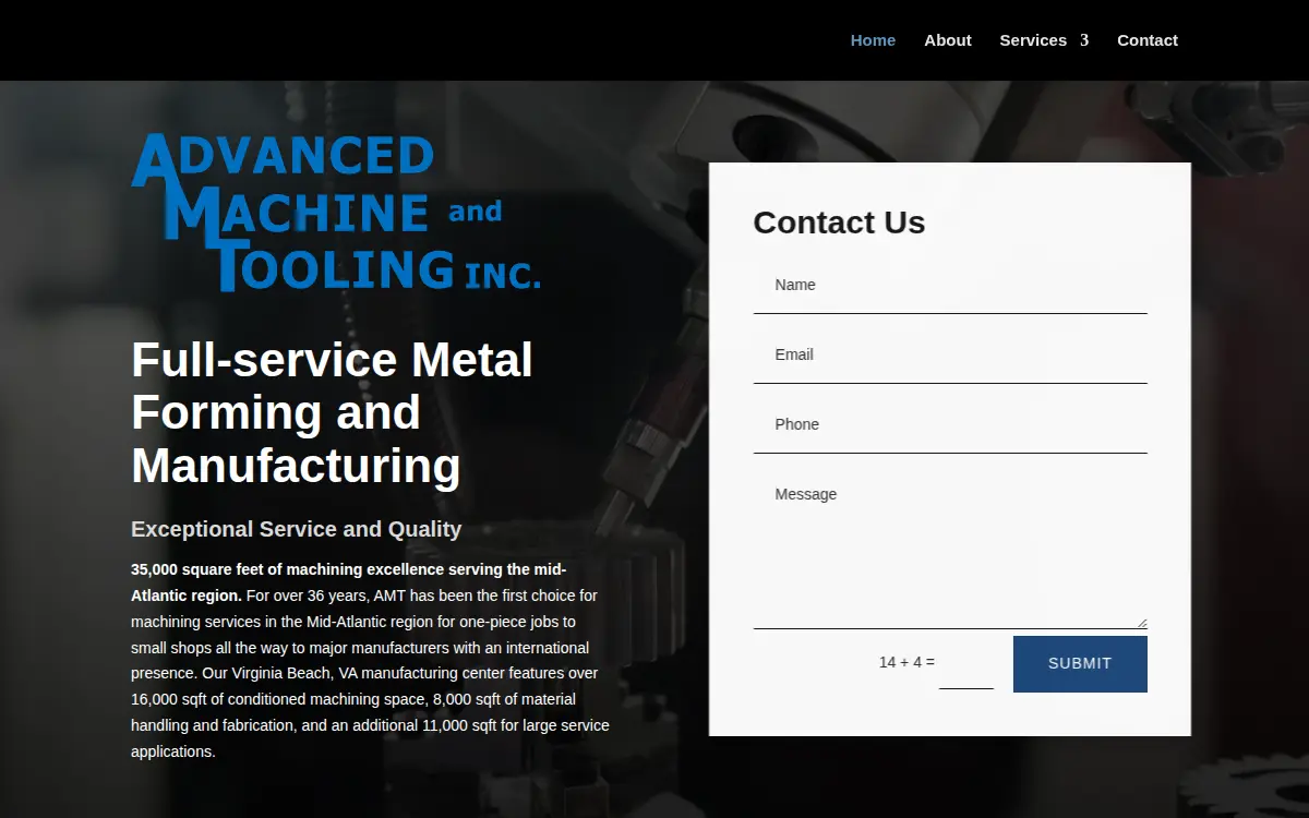 Homepage of Advanced Machine & Tooling, INC.