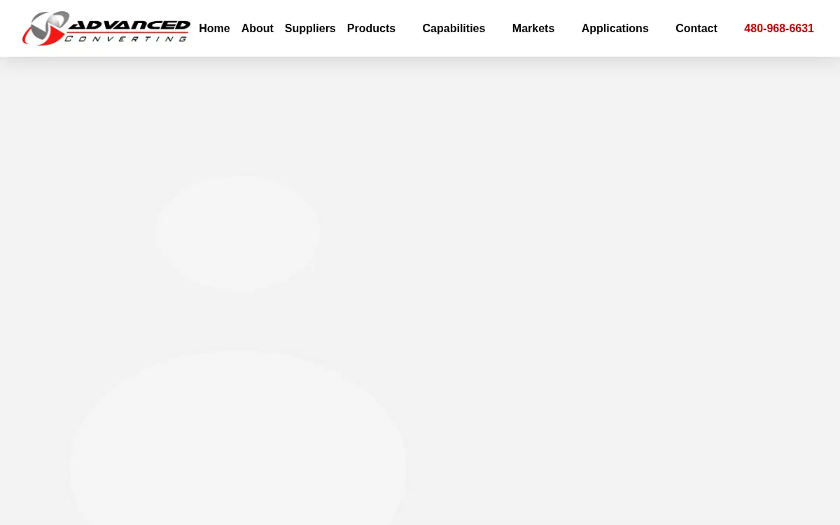 Homepage of Advanced Converting, Inc,