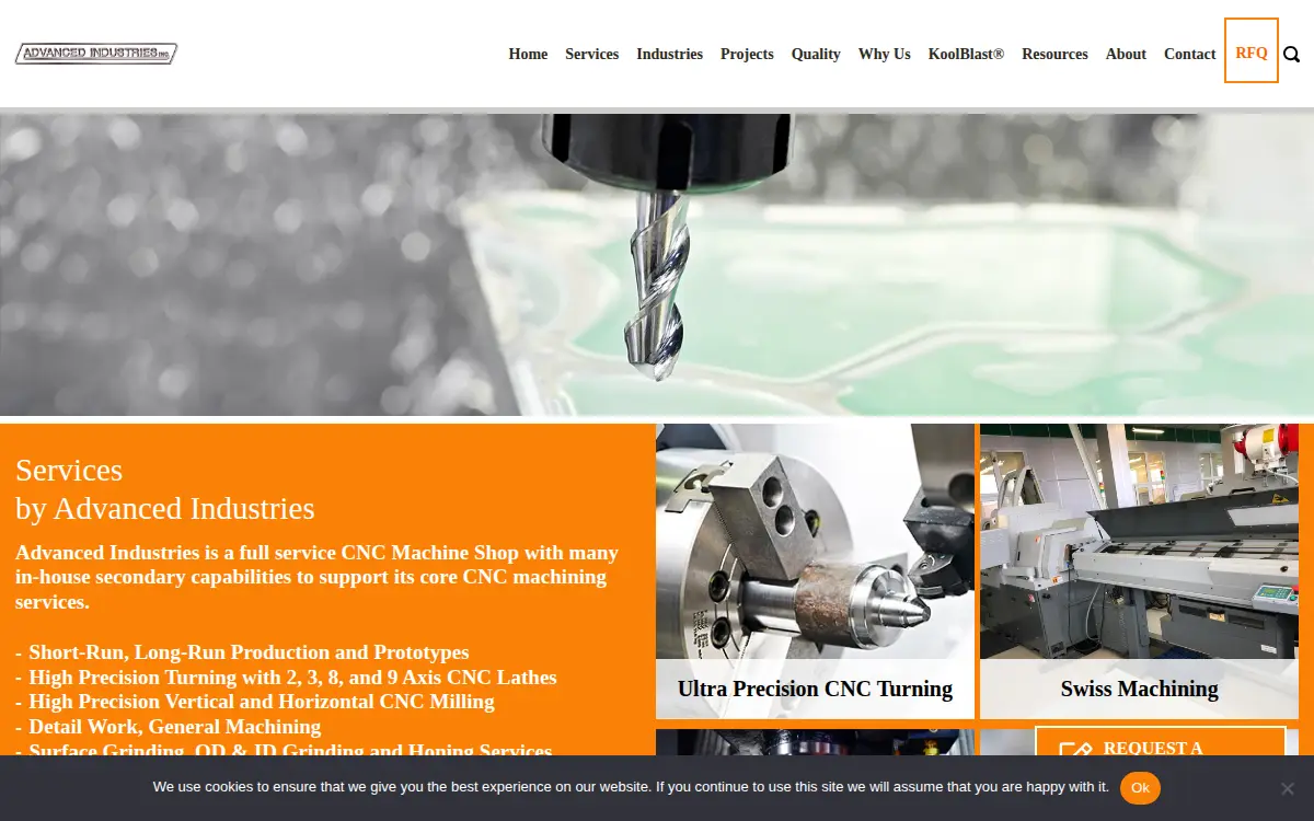 Homepage of Advanced Industries INC
