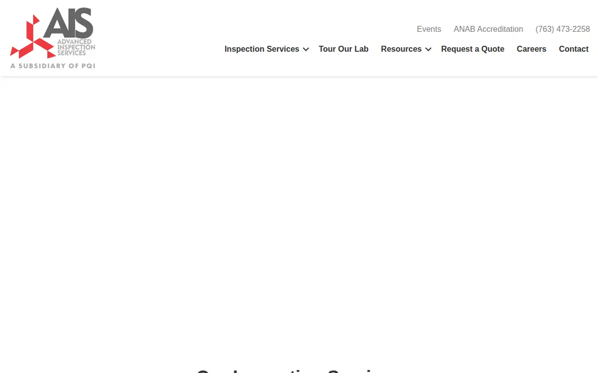 Homepage of Advanced Inspection Services, LLC