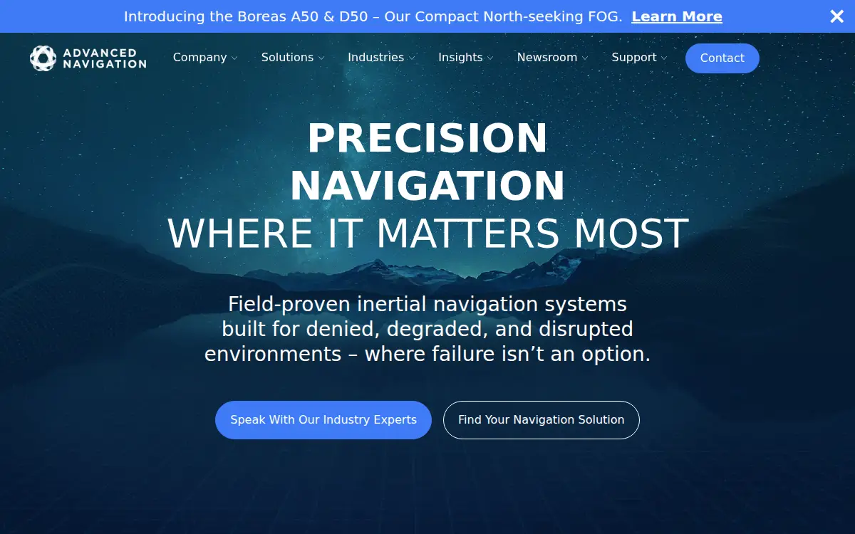 Homepage of Advanced Navigation CORP.