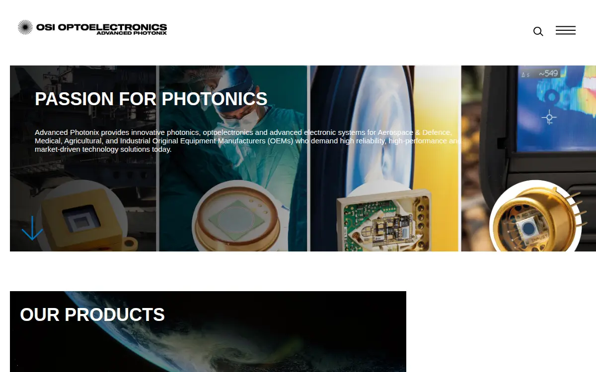 Homepage of Osi Optoelectronics, INC