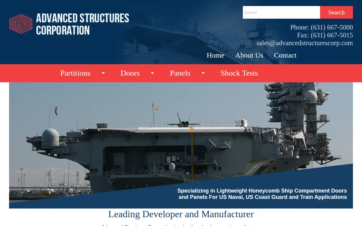 Homepage of Advanced Structures Corporation