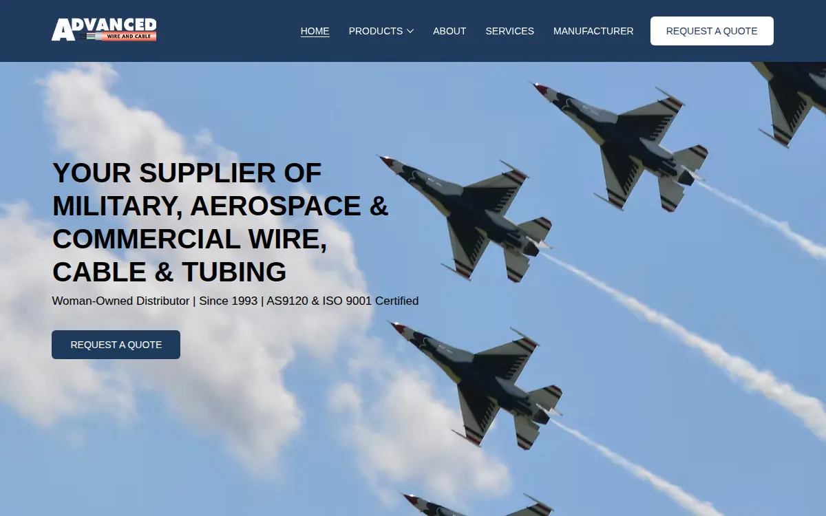 Homepage of Advanced Wire and Cable, INC.