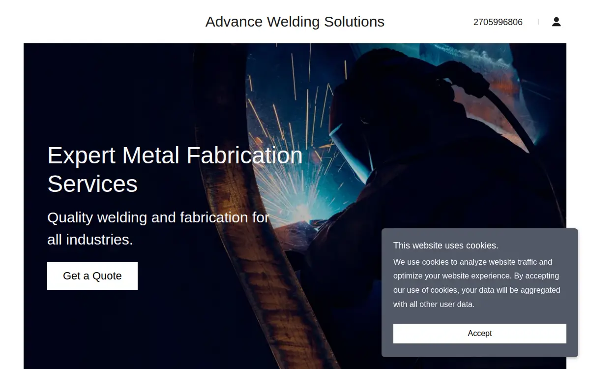 Homepage of Advance Welding Solutions L.l.c.