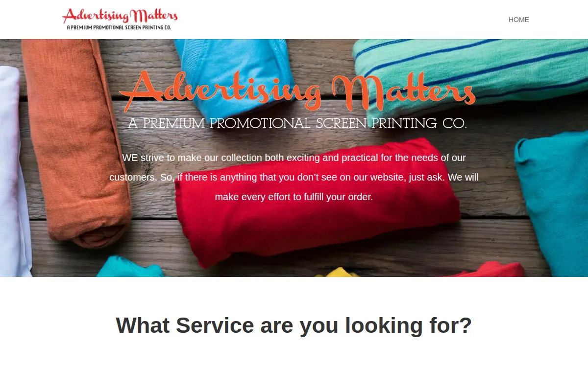 Homepage of Advertising Matters LLC
