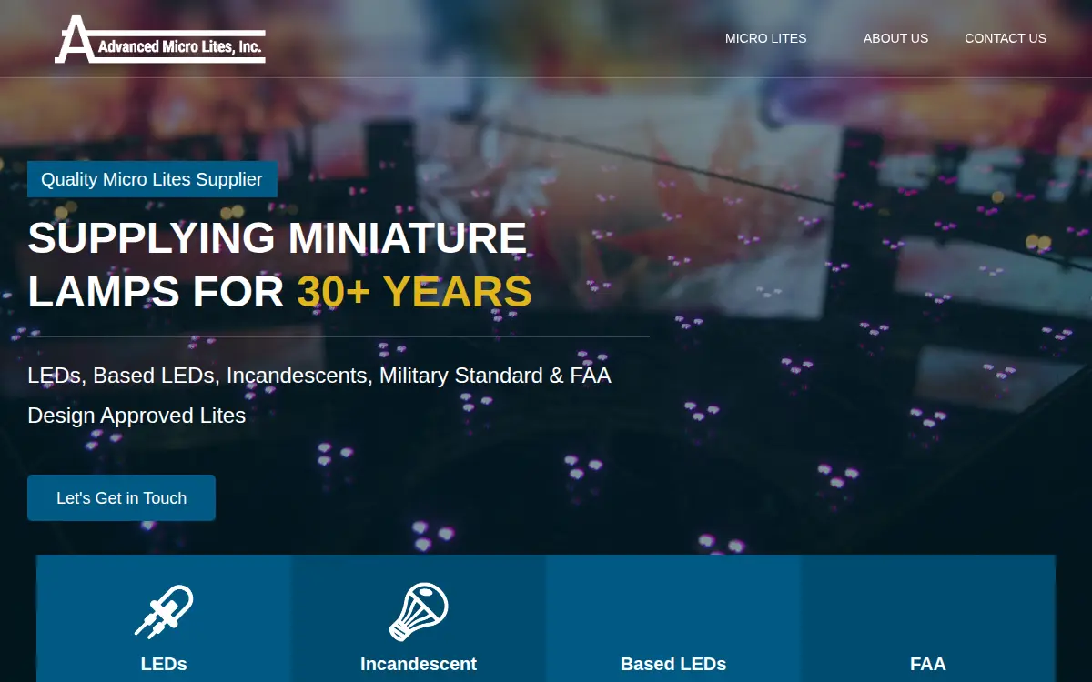 Homepage of Advanced Micro Lites INC