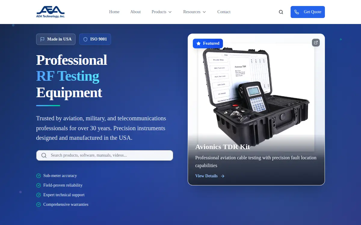 Homepage of Aea Technology, INC.