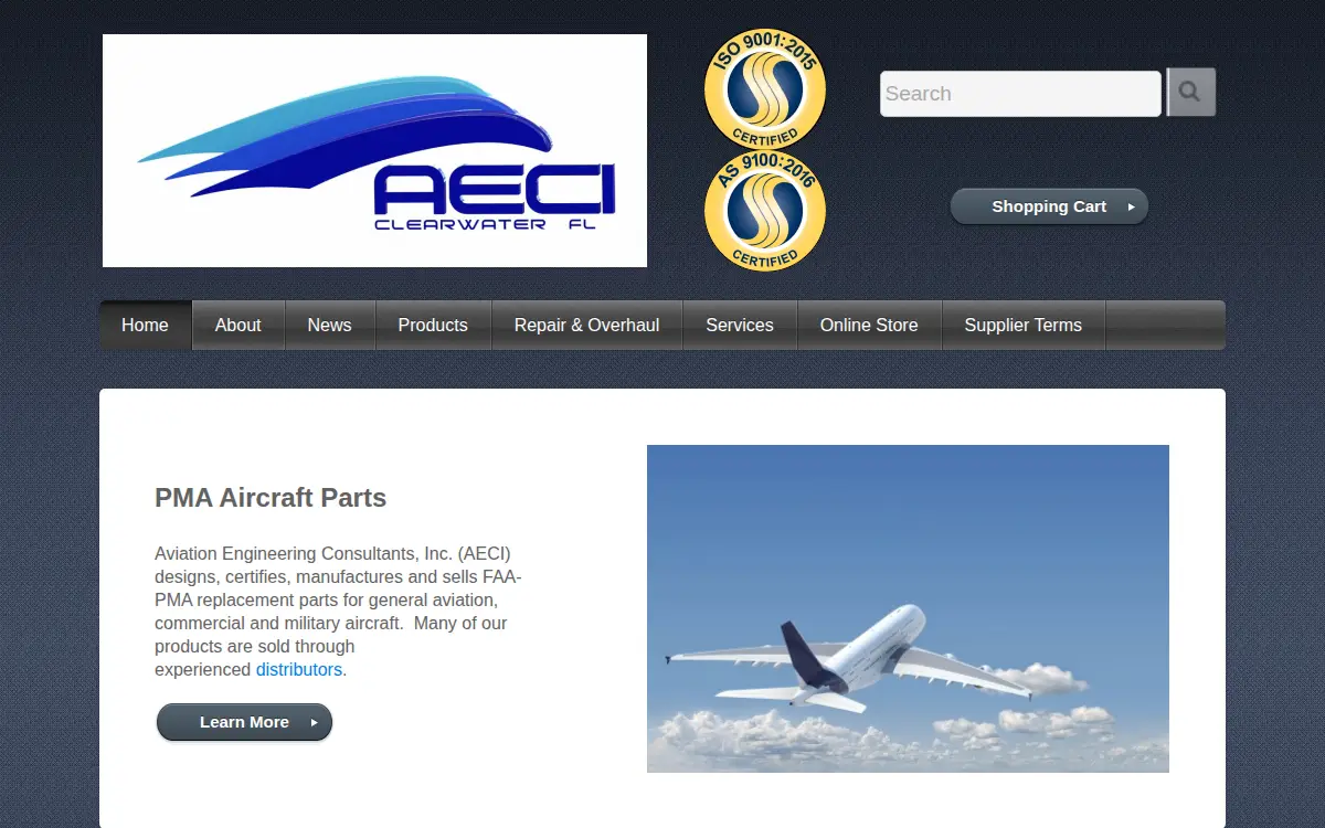 Homepage of Aviation Engineering Consultants, INC