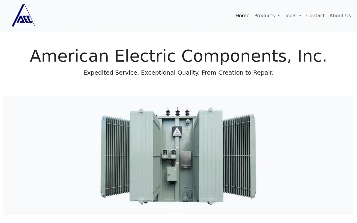 Homepage of American Electric Components, INC.