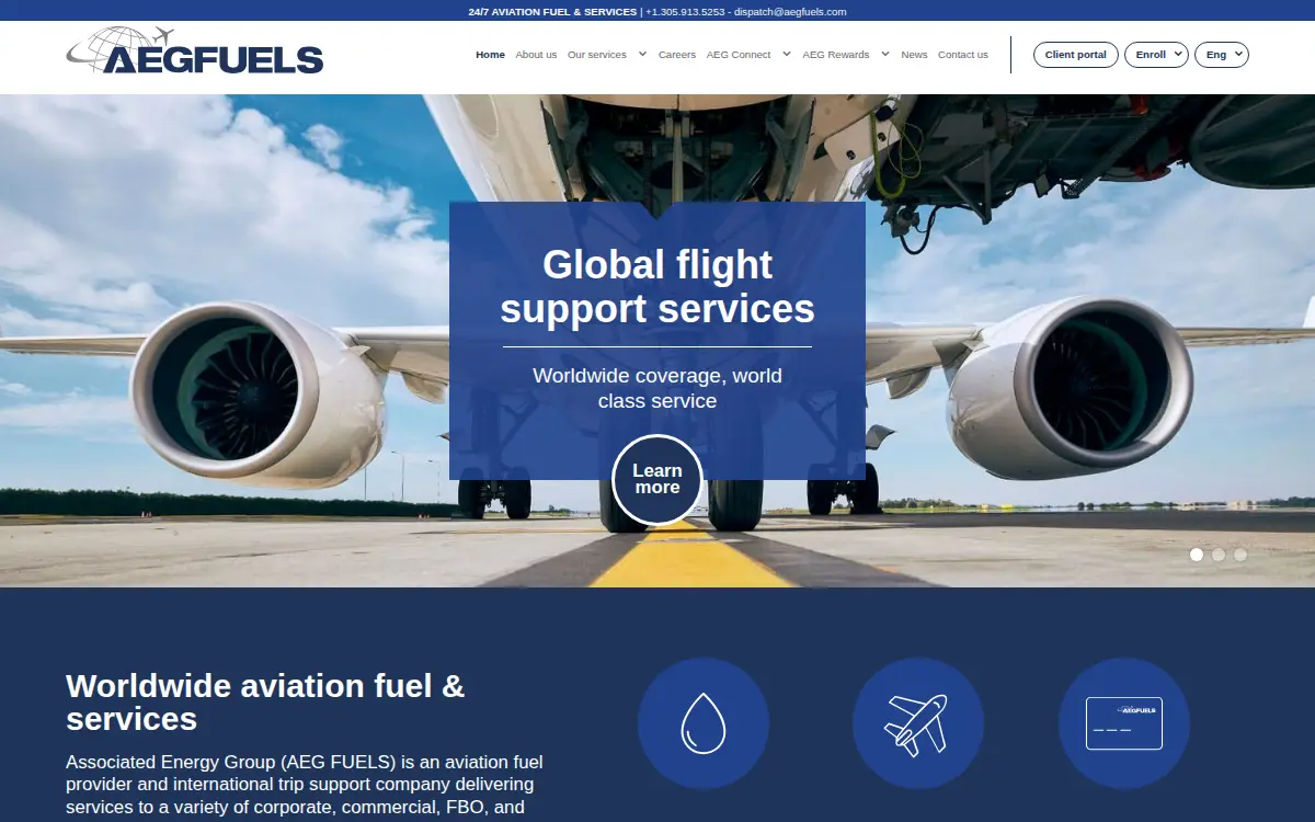 Homepage of Associated Energy Group LLC