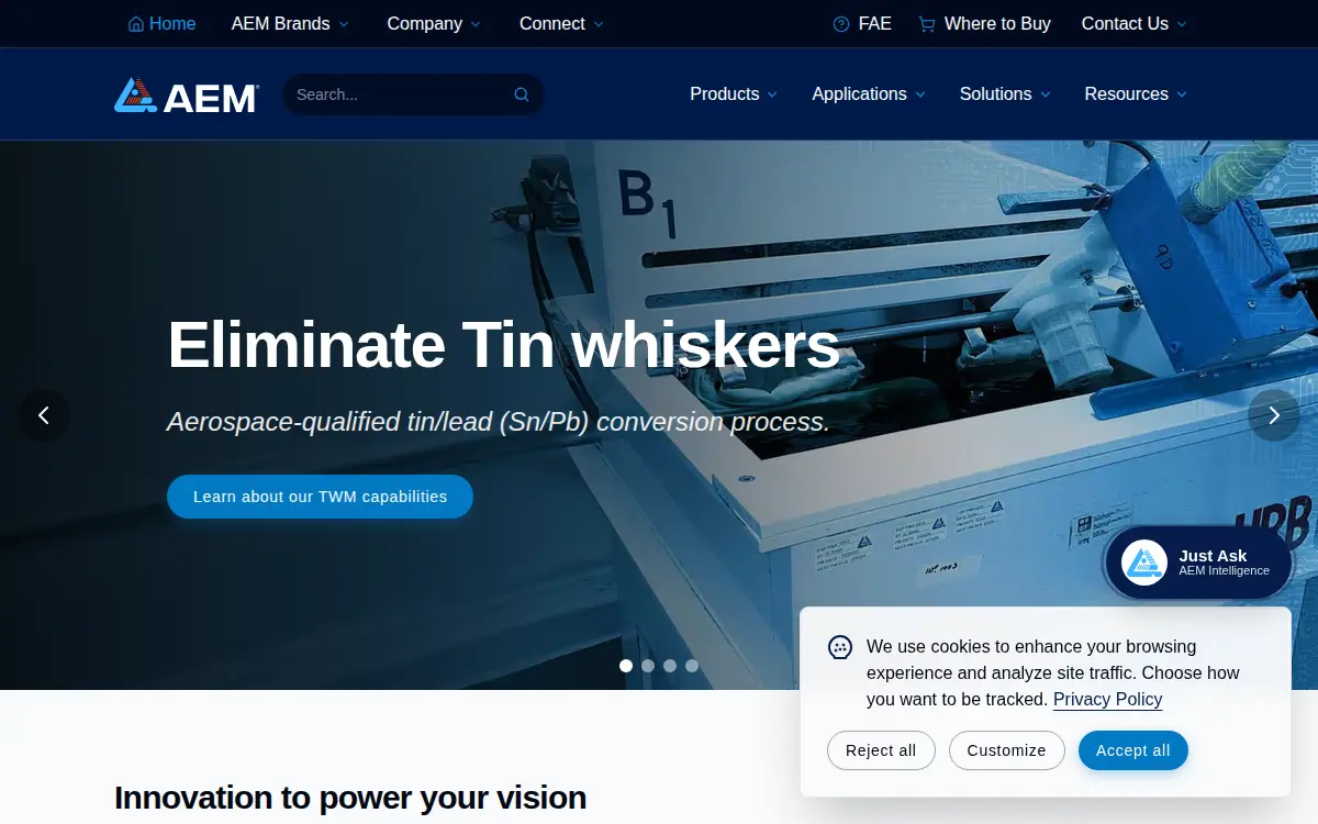 Homepage of Renaissance Electronics & Communications, LLC