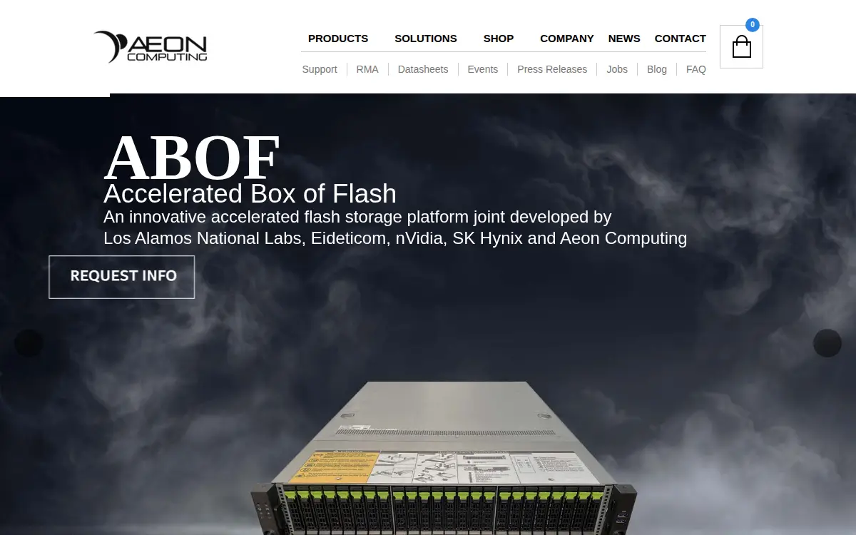 Homepage of Aeon Computing, INC