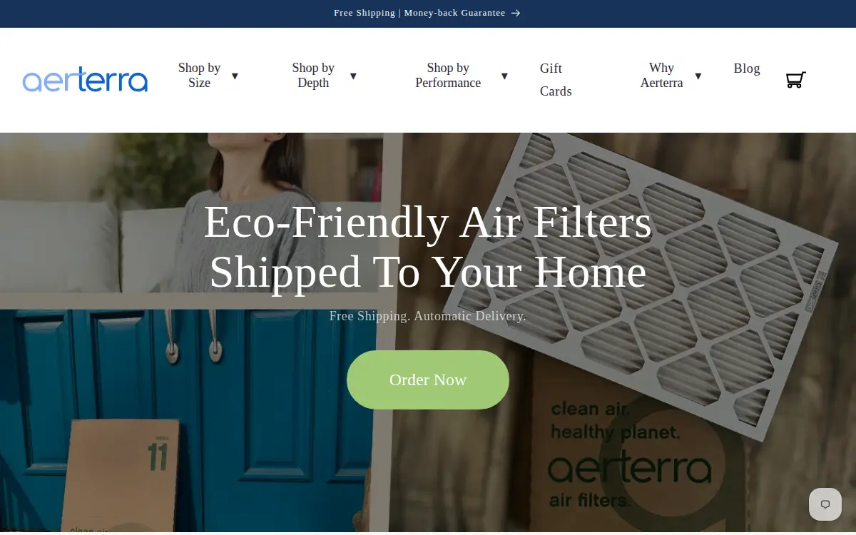 Homepage of Aerterra, INC.