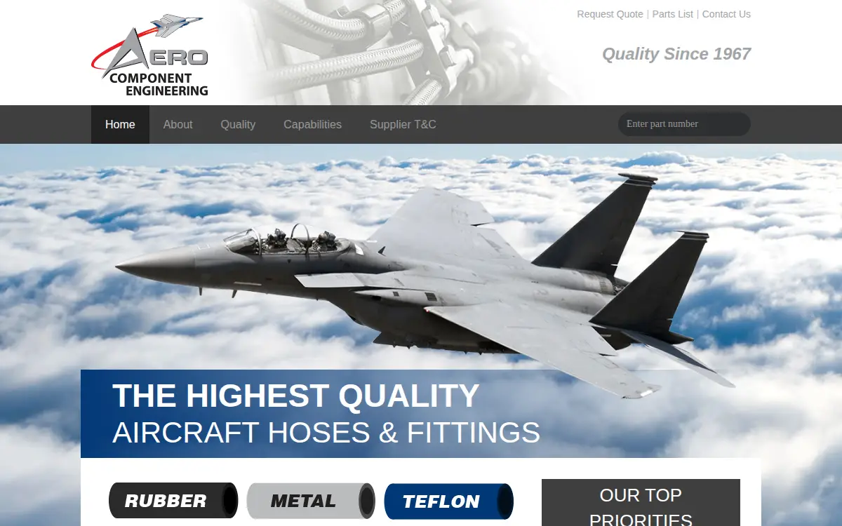 Homepage of Pacific Aero Components