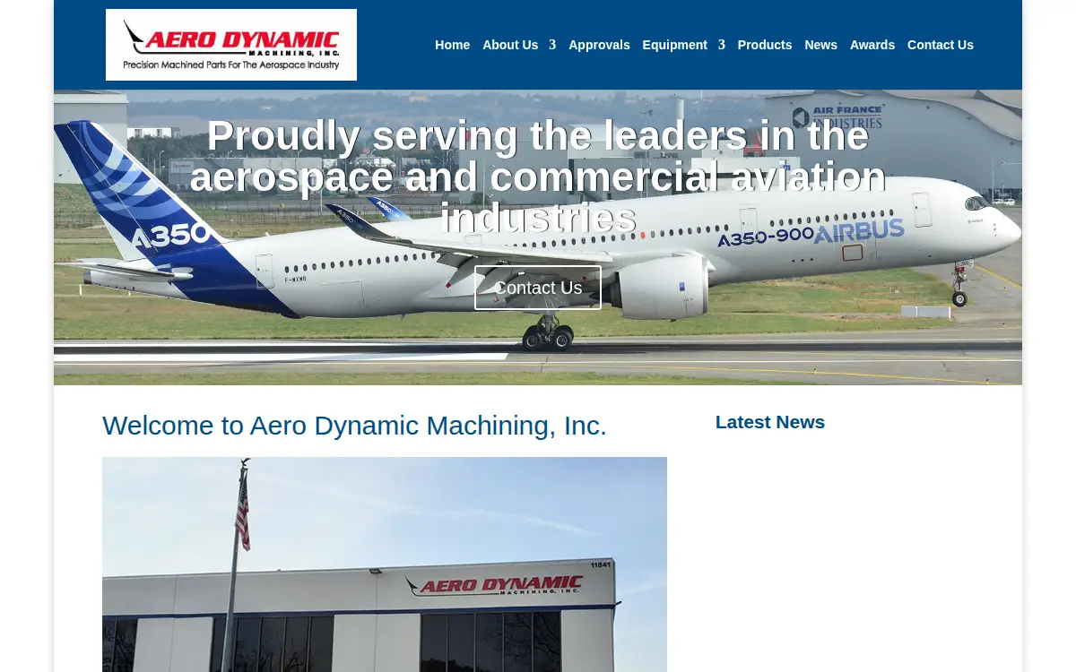 Homepage of Aero Dynamic Machining, INC
