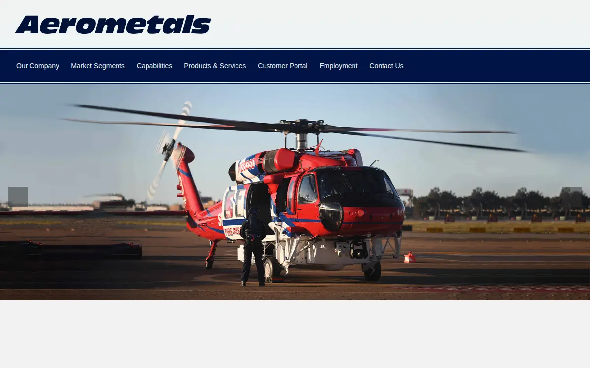 Homepage of Aerometals, INC.