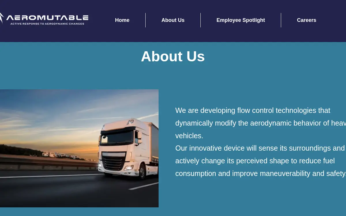 Homepage of Aeromutable Corporation