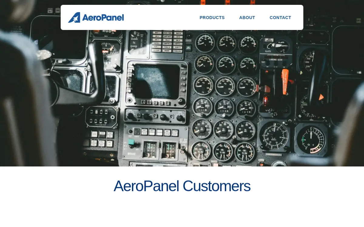 Homepage of Aeropanel, LLC