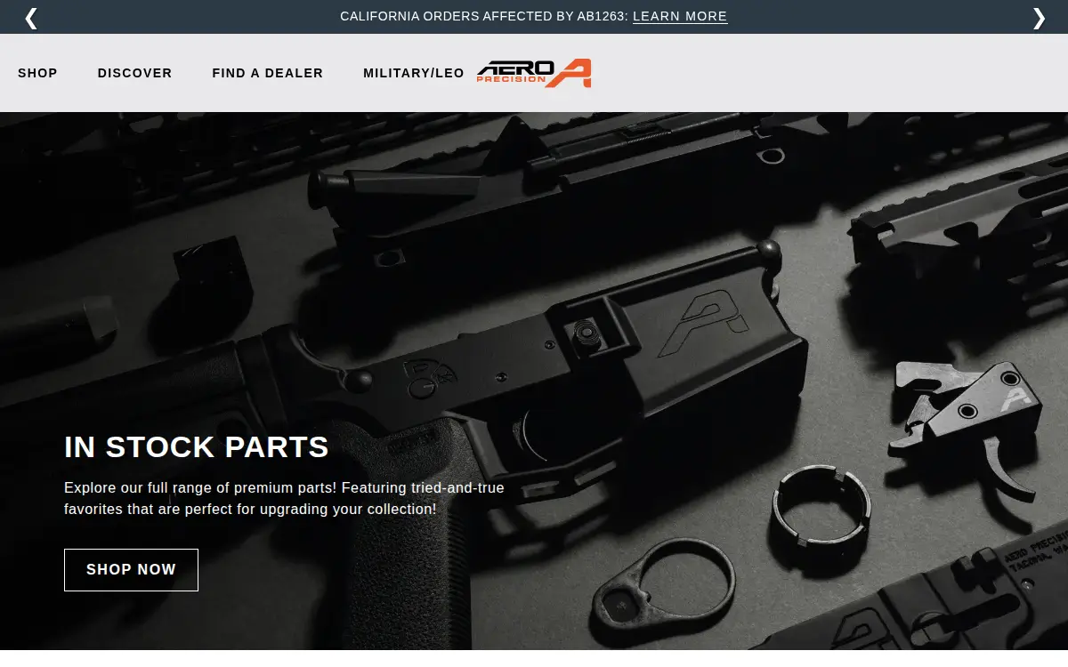 Homepage of Aero Precision LLC