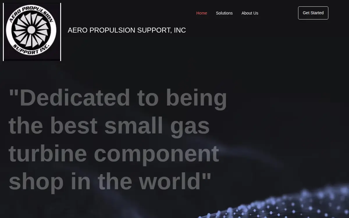Homepage of Aero Propulsion Support, INC.