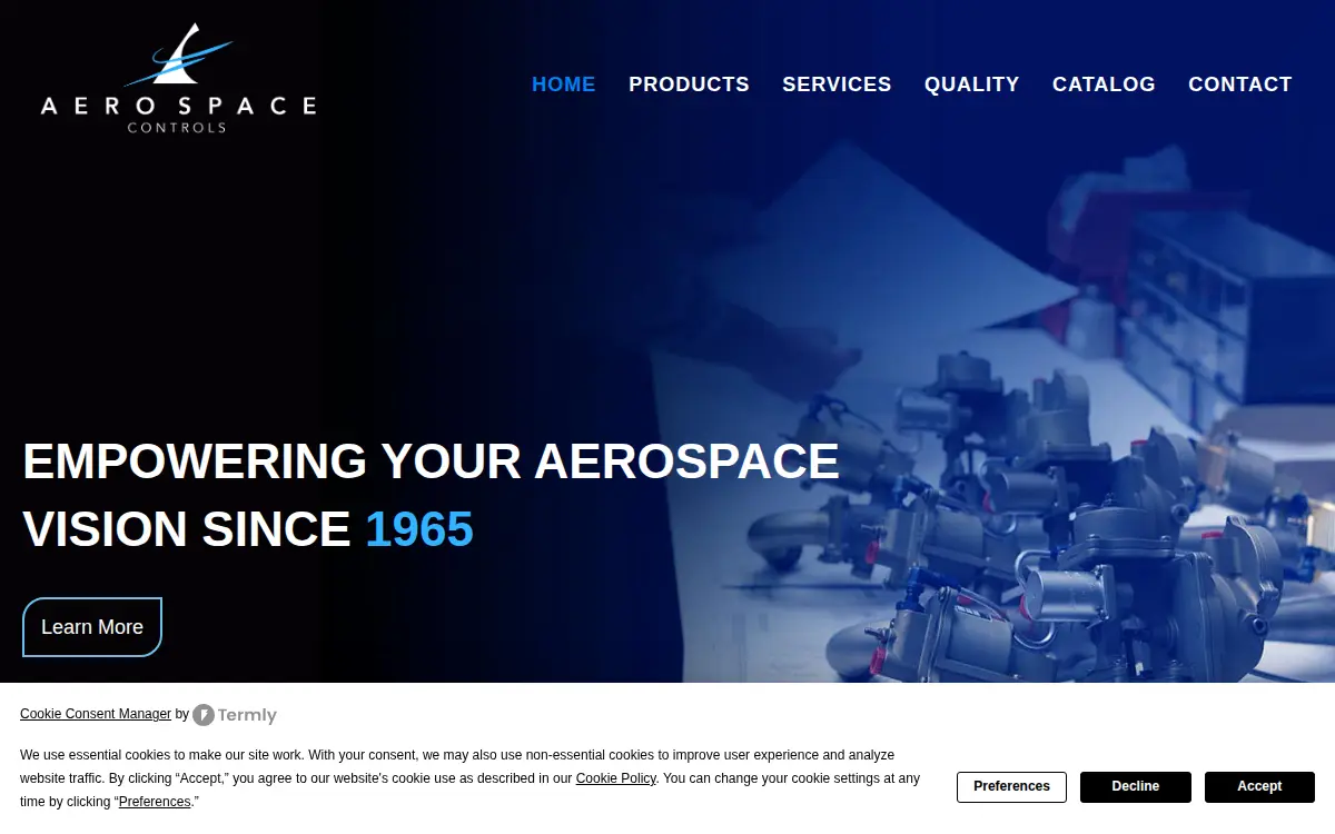 Homepage of Aero Space Controls CORP